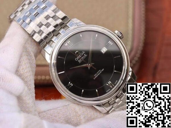 Omega De Ville Prestige 424 10 37 20 01 001 MKS Factory Men Watches 1 1 Mejor Edición suiza ETA9015 Negro Dial Plata Marcador EE.UU. Reloj Replica 4700 Omega De Ville Prestige 424.10.37.20.01.001 MKS Factory Men Watches 1:1 Mejor Edición suiza ETA9015 Negro Dial Plata Marcador