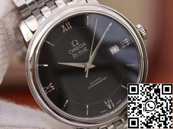 Omega De Ville Prestige 424 10 37 20 01 001 MKS Factory herrklockor 1 1 Best Edition Swiss ETA9015 Black Dial Silver Marker US Replica Watch 6872 Omega De Ville Prestige 424.10.37.20.01.001 MKS Factory herrklockor 1:1 Best Edition Swiss ETA9015 Black Dial Silver Marker