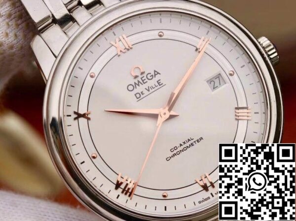 Omega De Ville Prestige 424 10 40 20 02 002 MKS Завод 1 1 Лучшее издание Швейцарский ETA9015 Серебряный циферблат США Реплика часы 2714 Omega De Ville Prestige 424.10.40.20.02.002 MKS Завод 1:1 Лучшее издание Швейцарский ETA9015 Серебряный циферблат