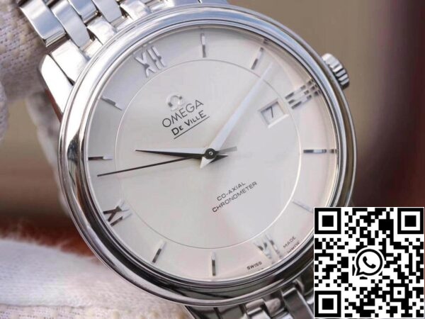 Omega De Ville Prestige 424 10 40 20 02 003 MKS Factory Mechanical Watches 1 1 Best Edition Swiss ETA9015 White Dial US Replica Watch 5019 Omega De Ville Prestige 424.10.40.20.02.003 MKS Factory Mechanical Watches 1:1 Best Edition Swiss ETA9015 White Dial