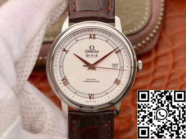 Omega De Ville Prestige 424 13 40 20 02 002 MKS Factory 1 1 Best Edition švicarski ETA9015 Brown Calfskin Leather Strap ZDA replika Watch 9689 Omega De Ville Prestige 424.13.40.20.02.002 MKS Factory 1: 1 Best Edition švicarski ETA9015 Brown Calfskin Leather Strap