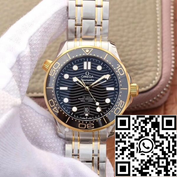 Omega Seamaster 210 20 42 20 01 002 1 1 Best Edition VS Factory Musta Dial Yhdysvaltain Replica katsella 7141 Omega Seamaster 210.20.42.20.20.01.002 1:1 Best Edition VS Factory Musta Dial