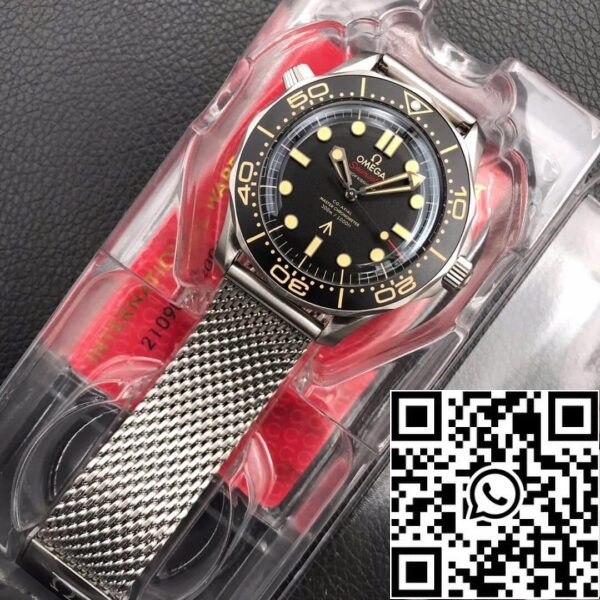 Omega Seamaster 210 90 42 20 01 001 James Bond 007 1:1 Best Edition VS Factory Titanium Metal US Replica Zegarek 5004 Omega Seamaster 210.90.42.20.01.001 James Bond 007 1:1 Best Edition VS Factory Titanium Metal