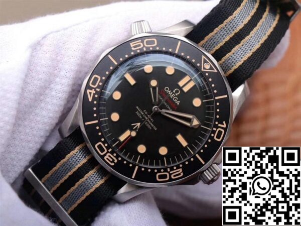 Omega Seamaster 210 92 42 20 01 001 1:1 Best Edition James Bond 007 VS Factory Black Dial US Replica Zegarek 672 Omega Seamaster 210.92.42.20.01.001 1:1 Best Edition James Bond 007 VS Factory Black Dial