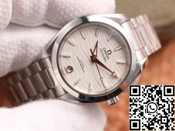 Omega Seamaster 220 10 38 20 02 002 Aqua Terra 150M 1 1 Лучшее издание VS завод белый циферблат швейцарский 8800 США Реплика Смотреть 4757 Omega Seamaster 220.10.38.20.02.002 Aqua Terra 150M 1:1 Лучшее издание VS завод белый циферблат швейцарский 8800