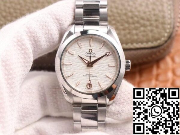 Omega Seamaster 220 10 38 20 02 002 Aqua Terra 150M 1 1 Лучшее издание VS завод белый циферблат швейцарский 8800 США Реплика Смотреть 8550 Omega Seamaster 220.10.38.20.02.002 Aqua Terra 150M 1:1 Лучшее издание VS завод белый циферблат швейцарский 8800