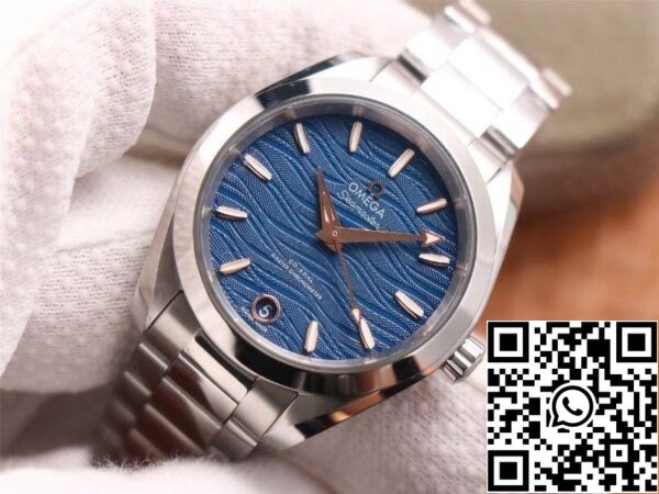 Omega Seamaster 220 10 38 20 03 002 Aqua Terra 150M 1:1 Best Edition VS Factory Blue Dial Swiss 8800 US Replica Watch 4032 Omega Seamaster 220.10.38.20.03.002 Aqua Terra 150M 1:1 Best Edition VS Factory Blue Dial Swiss 8800