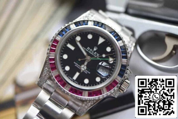 WhatsAppImage2024 08 03at18.04.30 1 Rolex GMT Master II 116759 SAru-78209 1:1 Най-доброто издание ROF Factory Black Dial Swiss ETA2836