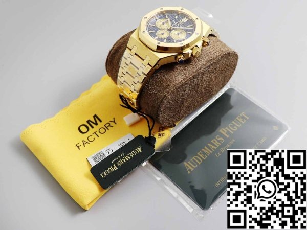 a1569132718864 7104 Audemars Piguet Royal Oak 26331BA 1:1 Best Edition OM Factory Blå urtavla Gul Guld