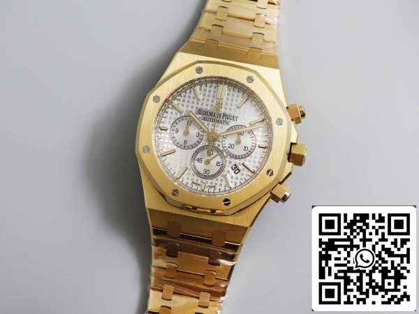 a1569132739587 7554 Audemars Piguet Royal Oak 26331 1:1 Best Edition OM Factory Valkoinen kellotaulu Keltainen kulta ruostumatonta terästä