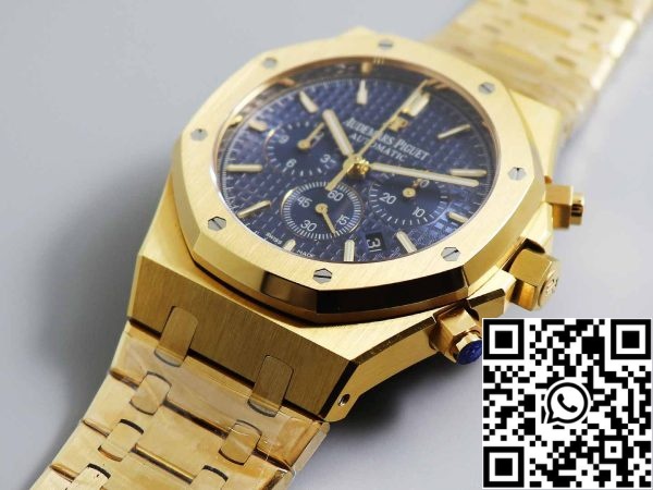 a1569132773029 6607 Audemars Piguet Royal Oak 26331 1:1 Best Edition OM Factory Blå urtavla Gul Guld Rostfritt Stål