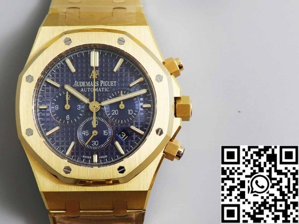 a1569132773451 0145 Audemars Piguet Royal Oak 26331 1:1 Best Edition OM Factory Blå urtavla Gul Guld Rostfritt Stål