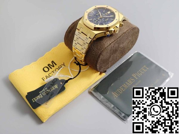 a1569132787328 2620 Audemars Piguet Royal Oak 26331 1:1 Best Edition OM Factory Μπλε καντράν κίτρινο χρυσό ανοξείδωτο ατσάλι