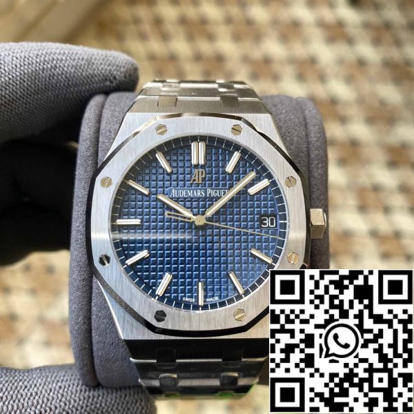 a1664555616002 6540 Audemars Piguet Royal Oak 15500ST.OO.1220ST.01 APS Factory V2 Син циферблат и бяло