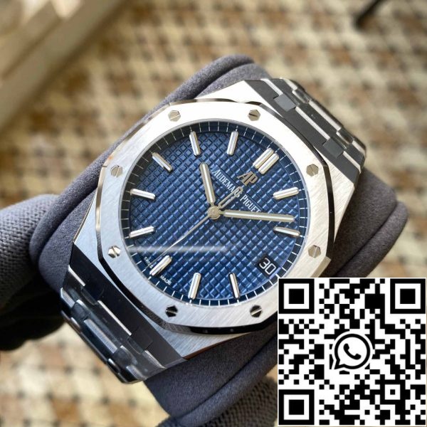 a166455555616541 8814 Audemars Piguet Royal Oak 15500ST.OO.1220ST.01 APS Factory V2 kék számlap és fehér