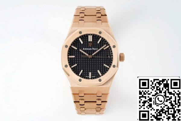 a1666765673013 5017 Audemars Piguet Royal Oak 15500OR.OO.1220OR.01 APS Factory V2 1:1 Най-добро издание черен циферблат