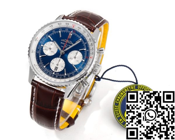 a1689250499594 5253 Breitling Navitimer B01 Cronógrafo AB0137211C1A1 41mm 1:1 Mejor Edición BLS Fábrica Correa de cuero