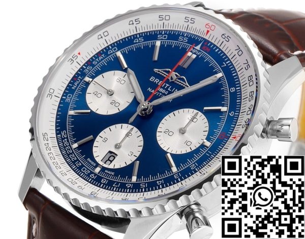 a1689250499931 4540 Breitling Navitimer B01 Cronógrafo AB0137211C1A1 41mm 1:1 Mejor Edición BLS Fábrica Correa de cuero