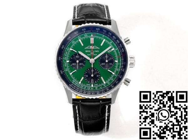 a1689250825115 2715 Breitling Navitimer B01 Chronograph AB0137241L1P1 43mm 1:1 Paras painos BLS Factory