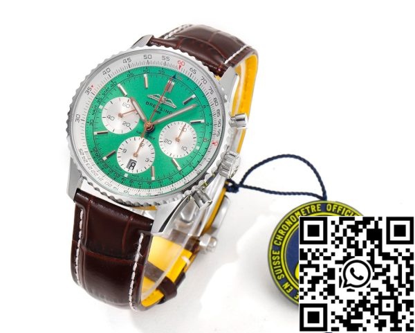 a1689251132319 0486 Breitling Navitimer B01 Chronograph AB0139211L1P1 41mm 1:1 Paras painos BLS Factory