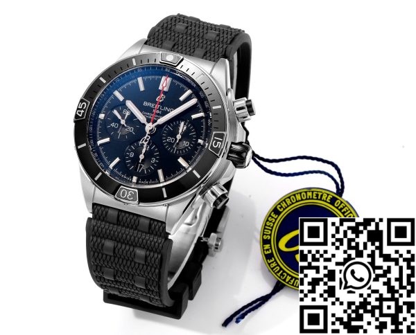 a1697113851048 8366 Breitling Super Chronomat B01 AB0136251B2S1 44 mm BLS Factory 1:1 Best Edition fekete számlap