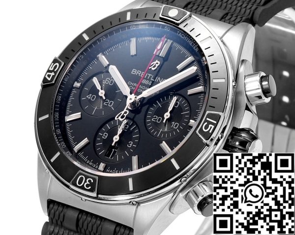 a1697113851495 1071 Breitling Super Chronomat B01 AB0136251B2S1 44mm BLS Fabriek 1:1 Beste Editie zwarte wijzerplaat