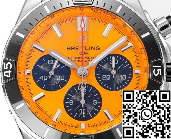 a1697114000570 0584 Breitling Super Chronomat B01 Orrange Dial 44mm BLS Factory 1:1 Best Edition Breitling Super Chronomat B01 Orrange Dial 44mm BLS Factory 1:1 Best Edition