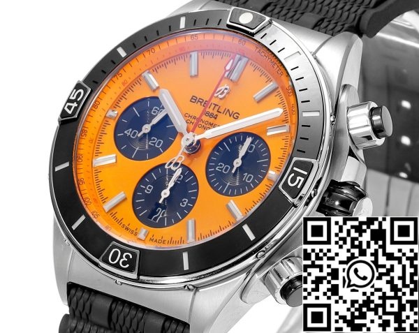 a1697114000773 4846 Breitling Super Chronomat B01 Quadrante Orrange 44 mm BLS Factory 1:1 Best Edition