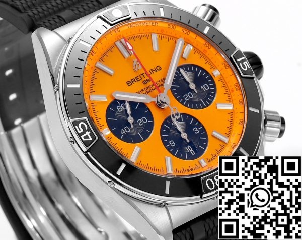 a1697114001030 5774 Breitling Super Chronomat B01 Orrange Dial 44mm BLS Fabriek 1:1 Beste Editie