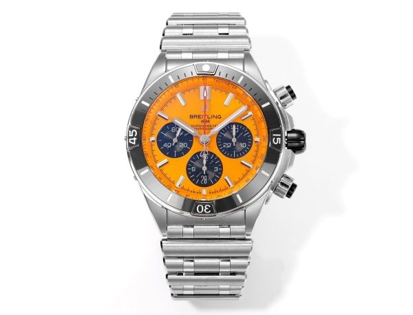 a1697114608971 1167 Breitling Super Chronomat B01 AB01364A1I1S1 44mm BLS Factory 1:1 Best Edition Orange Dial