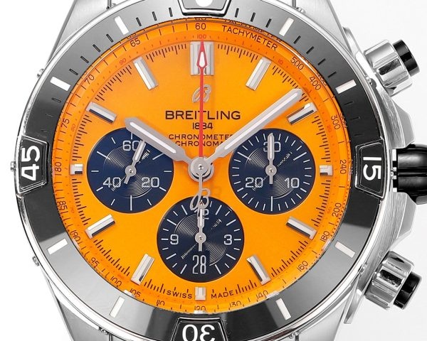 a1697114609241 5388 Breitling Super Chronomat B01 AB01364A1I1S1 44mm BLS Factory 1:1 Best Edition Orange Dial