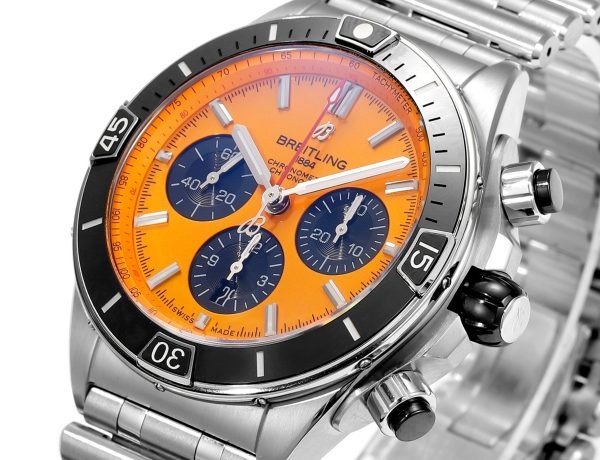 a1697114609471 5364 Breitling Super Chronomat B01 AB01364A1I1S1 44mm BLS Factory 1:1 Best Edition Orange Dial