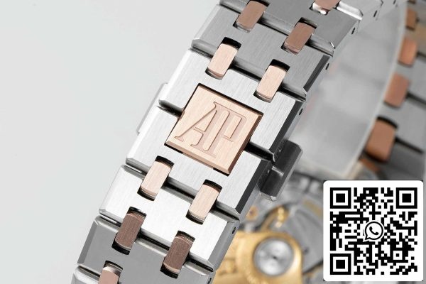 a1700155991152 2205 Audemars Piguet Royal Oak 15450SR.OO.1256SR.01 APS Factory 1:1 Най-добро издание V3 Бял циферблат Розово злато и стомана