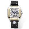 a1714932679536 5530 Cartier santos Skeleton 40mm THB Factory 1:1 Best Edition Luneta de aur și carcasa albă