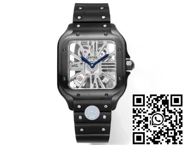 a1714932703859 0828 Cartier santos Skeleton 40mm WHSA0009 THB Factory 1:1 Best Edition Luneta albă