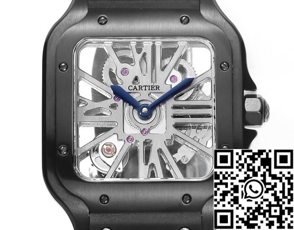 a1714932703879 0773 Cartier santos Skeleton 40mm WHSA0009 THB Factory 1:1 Best Edition White bezel