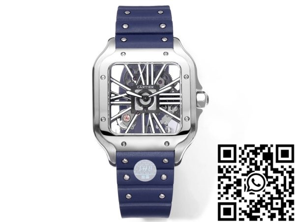 a1714932720457 0880 1 Cartier santos Skeleton 40mm WHSA0026 THB Factory 1:1 Best Edition Blue bezel