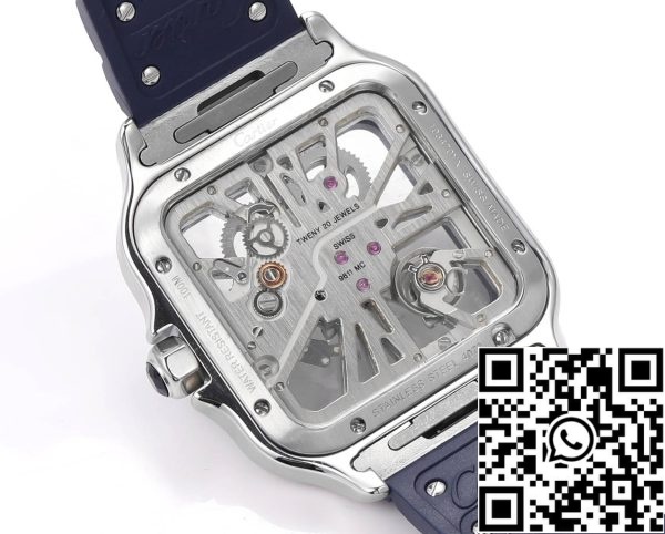 a1714932721436 6283 Cartier santos Skeleton 40mm WHSA0026 THB Factory 1:1 Best Edition Blue bezel