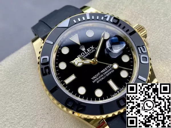 c7e271a35ec74cc Rolex Yacht-Master 42 fekete számlap sárgaarany M226658-0001 1:1 Best Edition AR gyári ellensúlyos verziója