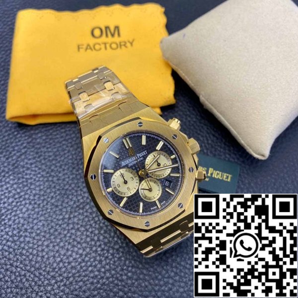 i1584097185 4678 5 Audemars Piguet Royal Oak 26331 1:1 Beste Editie OM Fabriek Zwarte Wijzerplaat Roestvrij Staal Geel Goud