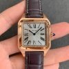 i1588063670 3367 0 Cartier Santos-Dumont WGSA0022 1:1 Best Edition F1 Factory Silver Dial Brown hihna