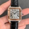 i1588063716 811 0 Cartier Santos-Dumont WGSA0022 1:1 Best Edition F1 Factory Silbernes Gehäuse Schwarzes Armband