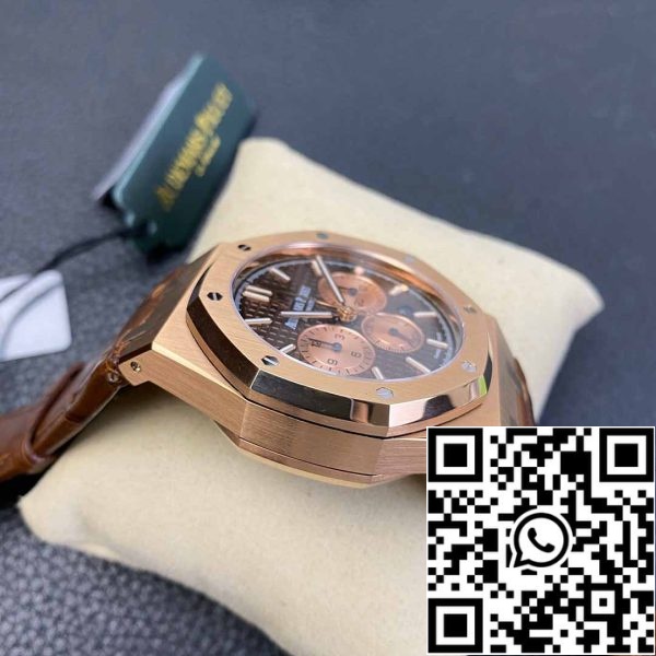 i1589175900 7664 3 Audemars Piguet Royal Oak 26331 1:1 Best Edition OM Factory Correa de piel marrón Oro rosa