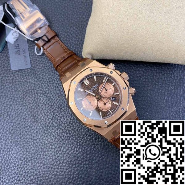 i1589175900 8564 6 Audemars Piguet Royal Oak 26331 1:1 Best Edition OM Factory Correa de piel marrón Oro rosa