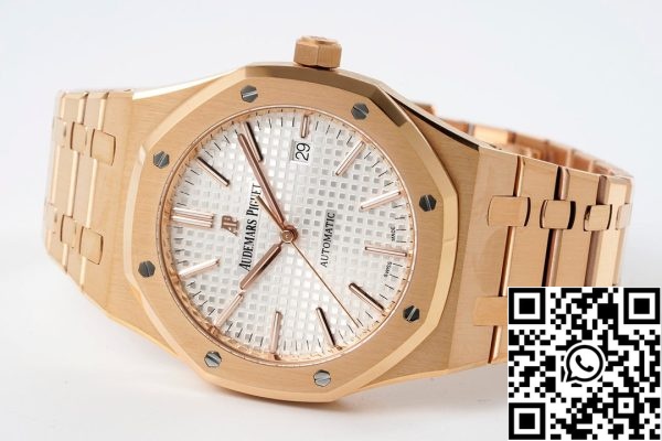 i1657198930 3137 5 Audemars Piguet Royal Oak 15400ST 1:1 Best Edition ZF Factory Quadrante bianco Oro rosa