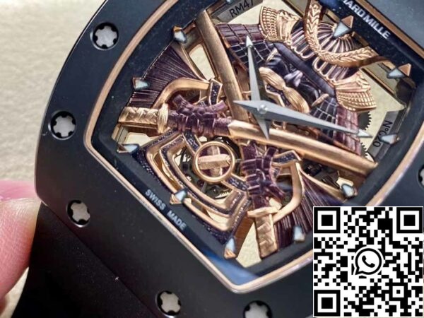 i1693622568 5461 2 Richard Mille Времето на самурая RM 47 1:1 Най-доброто издание YS Factory Tourbillon Watch