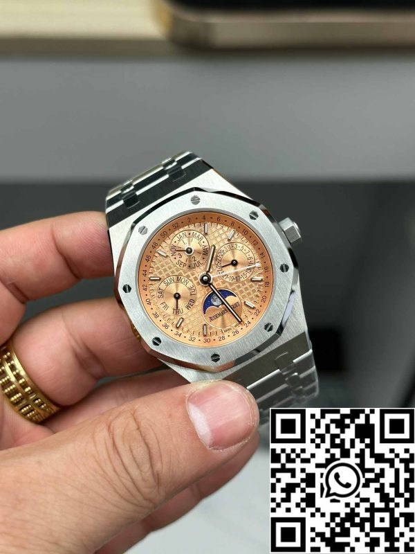 i1703663620 5705 0 Audemars Piguet Royal Oak 26615Ti edição limitada BBR Factory 1:1 Best Edition mostrador salmão