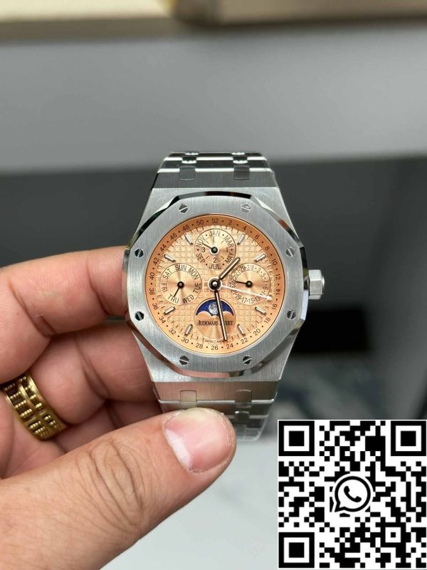 i1703663621 1546 0 Audemars Piguet Royal Oak 26615Ti edição limitada BBR Factory 1:1 Best Edition mostrador salmão