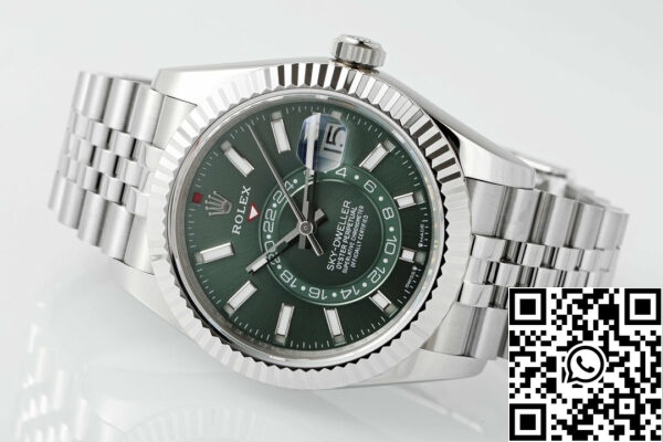 i1709974166 4334 5 Rolex Sky Dweller M336934-0001 1:1 Najboljša izdaja ZF Factory Green Dial Najnovejša različica 2024