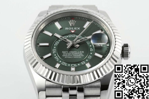 i1709974166 7186 2 Rolex Sky Dweller M336934-0001 1:1 Najboljša izdaja ZF Factory Green Dial Najnovejša različica 2024